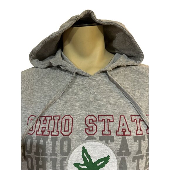 New Ohio State OSU Buckeyes Colosseum Athletics Gray Hooded LS Shirt Men's L - Picture 7 of 9